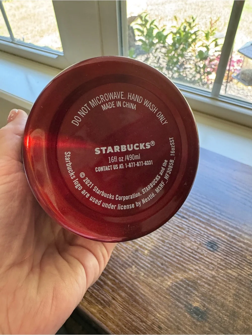 Starbucks Red Metallic Stainless Steel Insulated Tumbler 16oz With Lid 2021